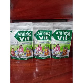 Amino vit (อะมิโนวิค)รสชาเขียว3แพ๊ค(30ซอง)