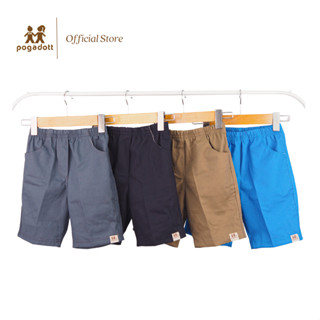 POGADOTT กางเกงเด็ก  1-13 ปี สีพื้นผ้า Cotton  รุ่น KIDS Easy Shorts เกรดห้าง