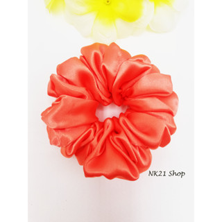 NK21 โดนัทรัดผม  หนังยางรัดผม ที่มัดผม ยางมัดผม สีส้ม Scrunchies,Scrunchies,Scrunchy,Hair accessories,Elastic hair tie