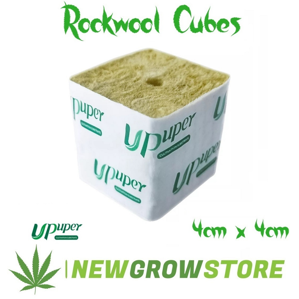 *50ชิ้น* UPuper Rockwool Rock Wool ร็อควูล ร็อควูลก้อน วัสดุใยหินปลูกต้นไม้ ระบบไร้ดิน ต้นเจริญเติบโตได้ดี
