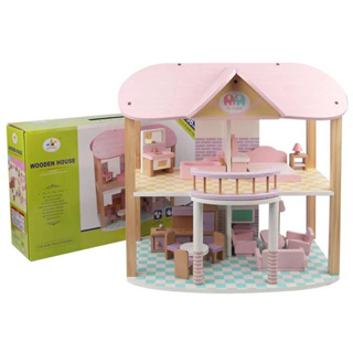 บ้านตุ๊กตาไม้DIY ของเล่น พร้อมเฟอร์นิเจอร์ ของเล่นบ้านไม้จำลอง ของเล่นบ้านตุ๊กตา Princess House บ้านตุ๊กตา💕💕