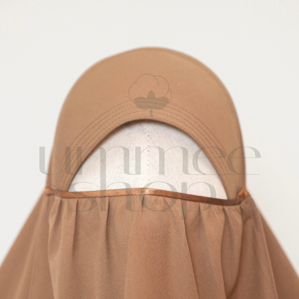 UmmeeShop ฮิญาบกุ๊กไก่ ทรงเว้าแขน ปิดหน้า (เลือกสีในแชท) ฮิญาบสำเร็จรูป