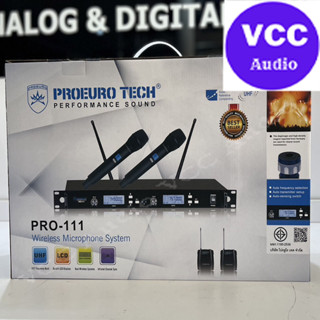 PROEUROTECH PRO-111 ไมค์ลอยมือถือคู่UHF ปรับความถี่ได้ ความถี่ใหม่ กสทช