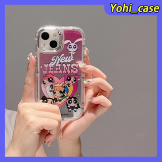 💕พร้อมส่ง💕iPhone 14 13 12 11 Pro Max เคส for เคสไอโฟน11 น่ารัก บางเบาพกพาง่าย การ์ตูน กระจกเงา พาวเวอร์พัฟฟ์เกิลส์ Case