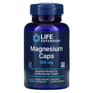 พร้อมส่ง🔥 Life Extension Magnesium Caps 500mg 100Vegetarian Capsules แมกนีเซียม ป้องกันไมเกรน ตะคริว