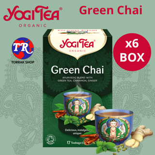 Yogi Tea Green Chai 17 teabag ชาเขียว สไตล์อินเดีย 17 ซอง แพ็ค 6 กล่อง