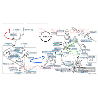 ท่อยางน้ำมันพาวเวอร์ นิสสัน นาวาร่า Nissan Navara power steering fluid hose