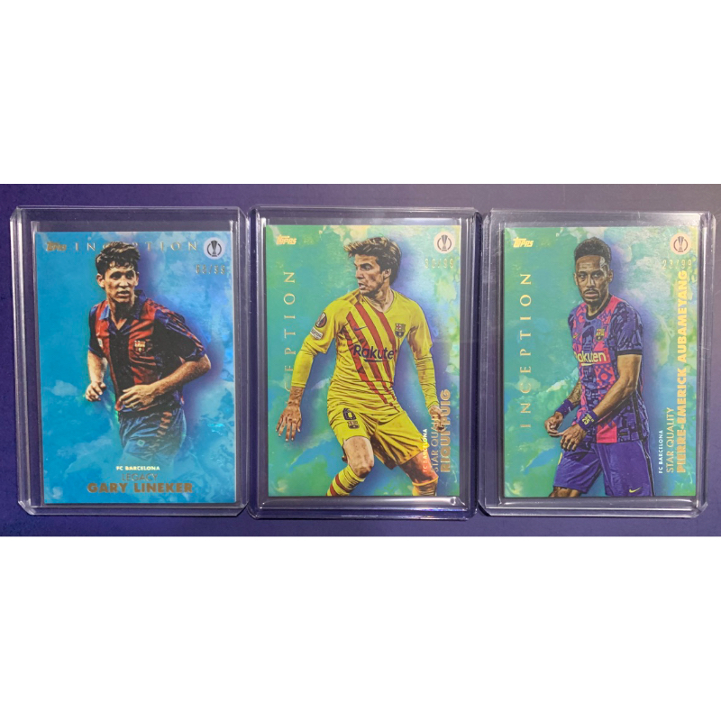 Topps INCEPTION BARCELONA (LINEKER,PUIG,AUBAMEYANG)