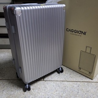 Caggioni Superior Silver Trolley Bag 26" กระเป๋าเดินทาง ล้อลาก 66007 สีเงิน หรูหรา