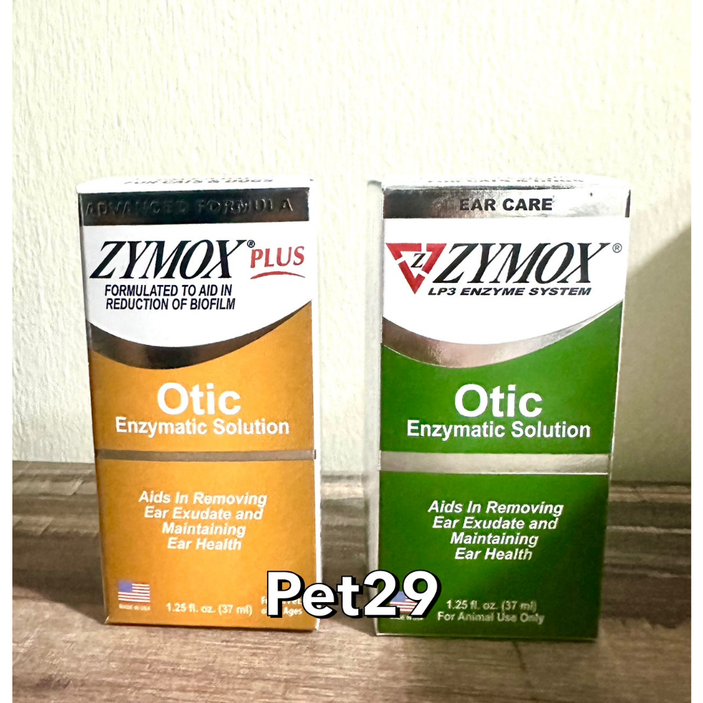 Zymox otic plus (37ml) ผลิตภัณฑ์สำหรับช่องหูอักเสบ ติดเชื้อรา แบคทีเรีย ยีสต์ สำหรับสุนัขและแมว