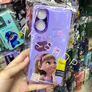 เคสกำมะหยี่โครเมียมกล้องการ์ตูน ‼️ตรงรุ่น‼️สำหรับรุ่น OPPO A78 4G  💟สินค้าพร้อมส่งในไทย🚛🚛