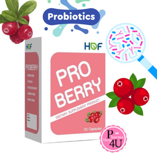 HOF Proberry ฮอฟ โปรเบอร์รี่ ลดการติดเชื้อในช่องคลอด 1 กล่อง 30 เม็ด ลดการอักเสบ ลดโอกาสกลับมาเป็นซ้ำ #11006