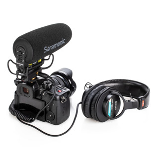 Saramonic - Vmic5  On-Camera Supercardioid Shotgun Mic w/ Headphone Out, Furry Windscreen, 150hr Battery &amp; More