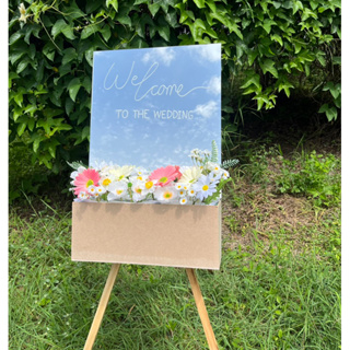 (พร้อมส่งที่ไทย) welcome flower stand ป้ายจัดงาน พร็อบจัดงาน