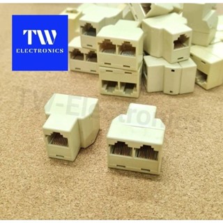 ตัวแยกสัญญาณLAN/RJ45(ตัวเมีย)เข้า1ออก2,ตลับแยกสายLAN1ออก2ตัวเมีย,ตัวแยกสัญญาณแลน1out2