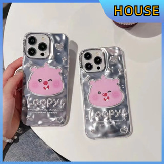 💲คูปองเคลม💲เคสไอโ case for iphone 11 12 บีเวอร์น้อยน่ารัก เคส 14 13 12 11 pro max ชุบ การป้องกันอย่างเต็มที่