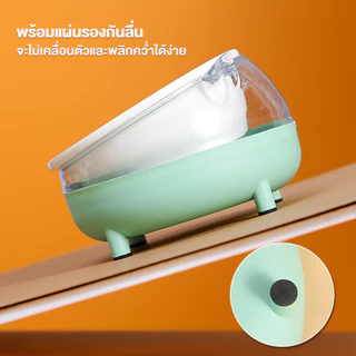 Petcho ชามเซรามิคอาหารสัตว์เลี้ยง สำหรับแมวและสุนัข ปากเอียง 15 องศา