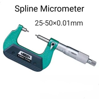 ไมโครมิเตอร์ 25-50mm ; 0.01mm Spline Micrometer INSIZE 3233-50BA อินไซส์