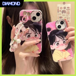 💲คูปองเคลม💲เคสไอโ case for iphone 11 12 สาวน้อย เคส 14 13 12 11 pro max ซิลิโคนเหลวมีความทนทาน ป้องกันการตก