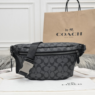 ของแท้ 💯%Coach Grade Mens Double Zipper กระเป๋าคาดเอว/คาดอก C1411