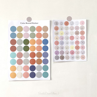 [พร้อมส่ง] Color Round Sticker 🟡🟠🟤 สติ๊กเกอร์วงกลม สติ๊กเกอร์ DIY สติ๊กเกอร์มินิมอล สติ๊กเกอร์แปะโปสการ์ด