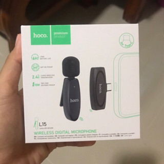 Hoco L15 Wireless Microphone ไมโครโฟนไร้สาย ไมค์หนีบปกเสื้อ ไมค์ไร้สาย