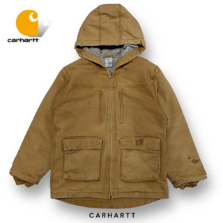 Carhartt Hooded Jacket มือสอง งานผ้าหนาสีสวยตามภาพ