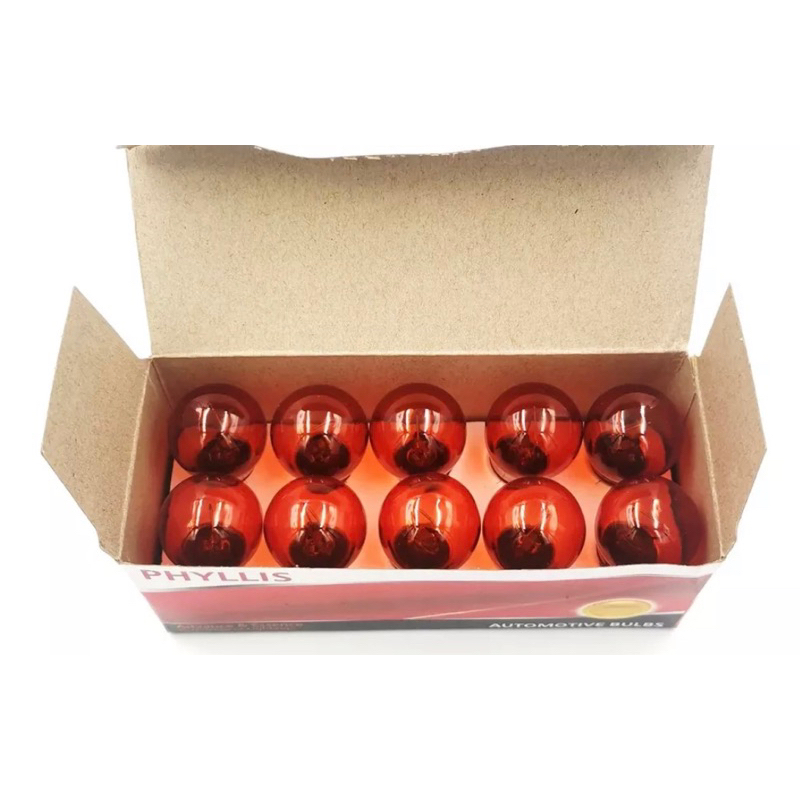 PHYLLIS หลอดไฟเลี้ยว 24V 25W สีส้ม เขี้ยวเยื้อง ส้ม S25 BAU15S หลอดไฟรถยนต์ หลอดไฟเขี้ยว หลอดไส้ หลอดไฟรถบรรทุก - รูปที่ 2