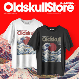 OLDSKULL CLASSIC NEWWAVE เสื้อยืดผู้ชาย เสื้อยืด คอกลม แขนสั้น พิมพ์ลาย