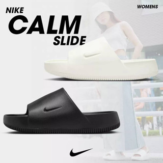 🔥สีเข้าใหม่🔥 รองเท้าแตะ Nike Calm Slide Unisex 2023 ผิวหยาบพื้นโลโก้