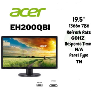 ACER Monitor 19.5 ACER EH200Qbi (TN, VGA, HDMI) 60Hz ความละเอียด 1366x768