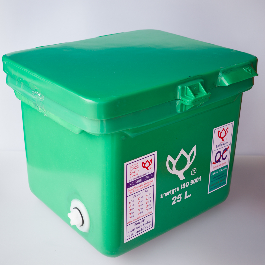 ถังแช่ ถังน้ำแข็ง ยี่ห้อดอกบัว ขนาด 25 ลิตร (ICE 25L.) มีบานพับ เนื้อหนา เกรดเอ มี มอก. เก็บความเย็นได้นาน มีหลายสี - รูปที่ 2