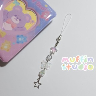Star star collection Keychain พวงกุญแจ​ลูกปัด​ สาย​ห้อย​โทรศัพท์​ Y2K รุ่นดาว