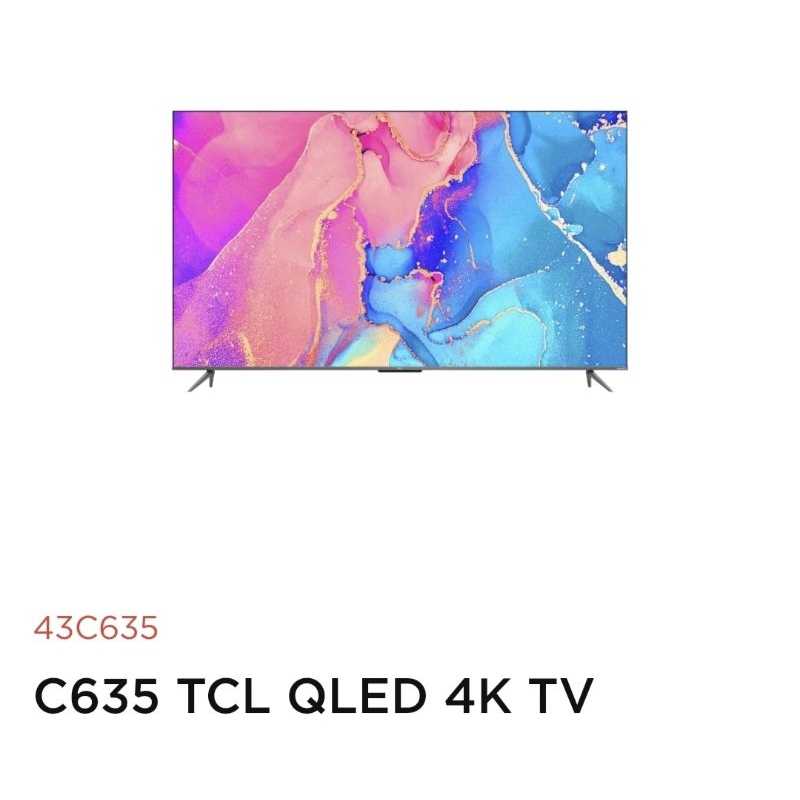 TCL C635 QLED TV 4K ขนาด 43 นิ้ว เครื่องมือ 2 รีวิว มีประกันถึงวันที่ 29/7/2569