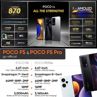 [Hot-Sale] Xiaomi Mi Poco F5 | F5 Pro 5G Snap™ | F4 Octa Core สมาร์ทโฟนเกมมิ่ง Gaming Phone สายไรเดอร์ by RebornMobile