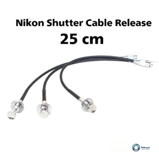 สายลั่นชัตเตอร์ Nikon AR-2 AR-3 Shutter Cable Release for F F2 genuine 25cm สายดำ ตั้งล๊อคชัตเตอร์B ได้ใช้งานได้ปกติ