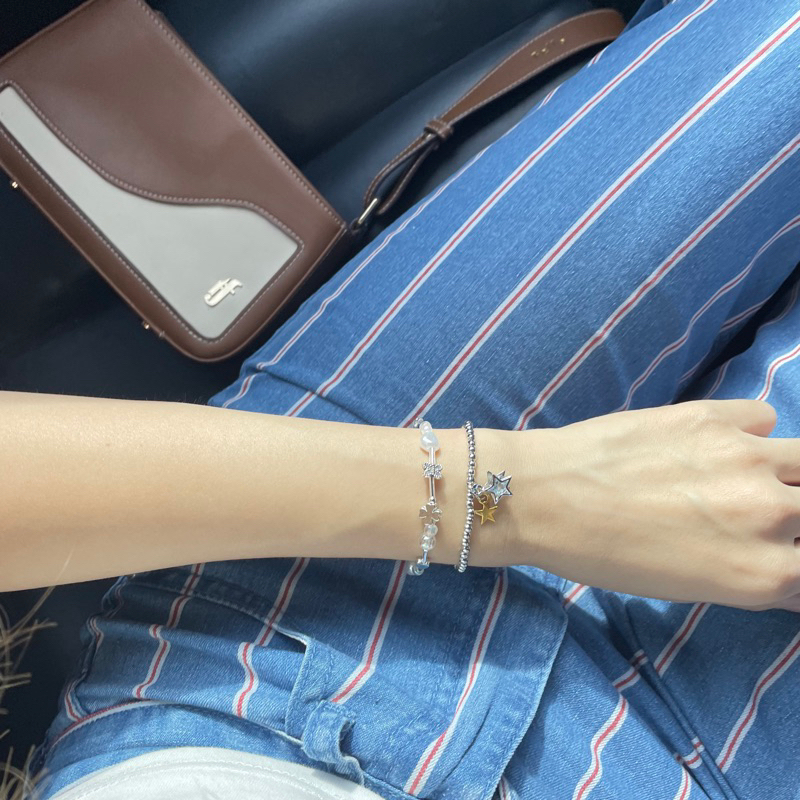Callmeninety - กำไลข้อมือลูกปัดพร้อมจี้ตุ้งติ้ง⭐️🤍💖
