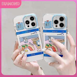 💲คูปองเคลม💲เคสไอโ case for iphone 11 12 ins splicing อินเทอร์เฟซ เคส 14 13 12 11 pro max อะครีลิคกาแฟนม