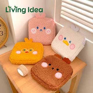 Living idea กระเป๋าใส่เหรียญ กระเป๋าใส่ผ้าอนามัย ใส่เครื่องสำอาง ขนาดเล็ก สําหรับผู้หญิง