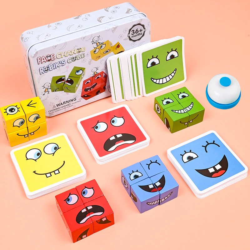🎁พร้อมสำหรับการจัดส่ง🎁การแสดงออกทางสีหน้าเปลี่ยนไป เกมกระดาน เกมลูกเต๋าเปลี่ยนอารมณ์ 64 แบบ เล่นได้ตั้งแต่2-4คน