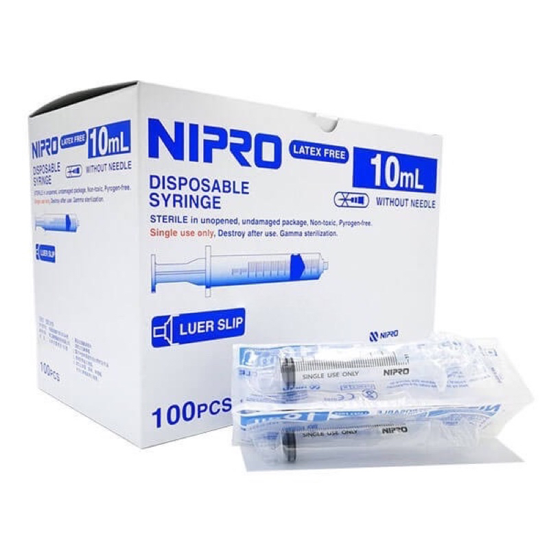 Nipro syringe 10 ml (ยกกล่อง) ไซริงค์ฉีดยา