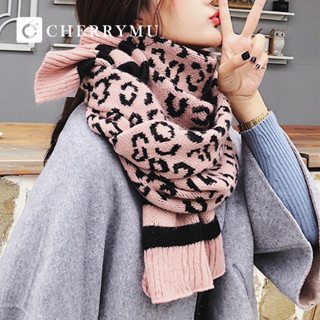 CHERRYMU รุ่น CY16 ผ้าพันคอ Leopard scarf