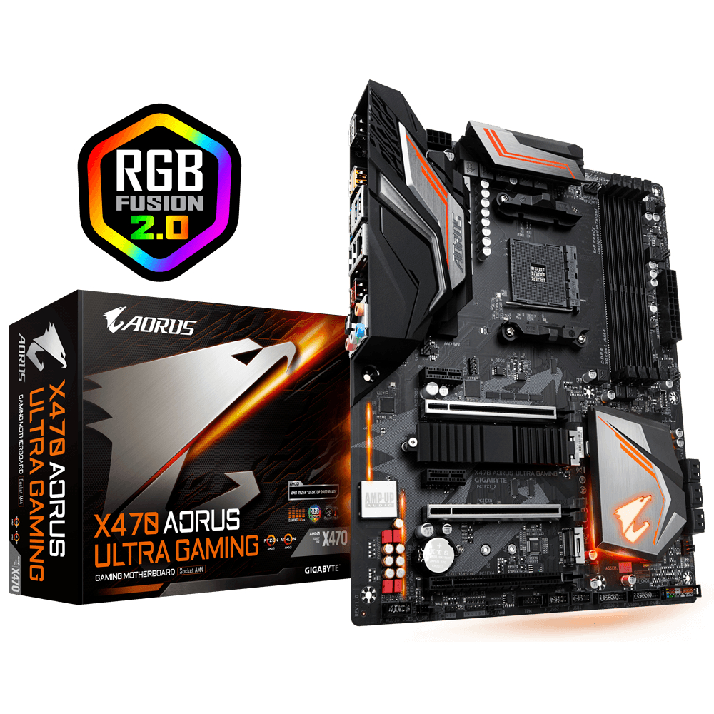 MAINBOARD (เมนบอร์ด) AM4 GIGABYTE X470 AORUS ULTRA GAMING RGB ตัวท็อป พร้อมส่ง