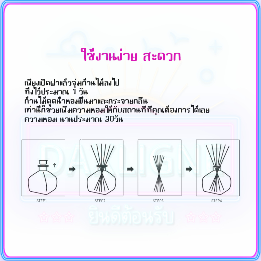 จัดส่งวันนี้ ก้านน้ำหอม ก้านหอมปรับอากาศ 50ml น้ําหอมปรับอากาศ น้ําหอมในห้องนอน หอมอโรม่า น้ําหอมในห้อง ราคา ถูกที่สุด ดีลบีเคเค แกลเลอรีภาพที่ 9