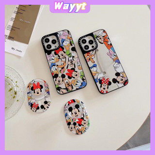 💖เคสไอโฟนแม่เหล็ก💖iPhone 14 13 12 11 Pro Max เคส for เคสไอโฟน11 บางเบาพกพาง่าย griptok Mickey Minnie กระจกเงา Case