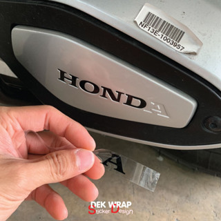 สติกเกอร์โลโก้ ติดแคร้ง HONDA FORZA350,ADV350 (ขนาด สูง1.1x ยาว 10.5 cm.)