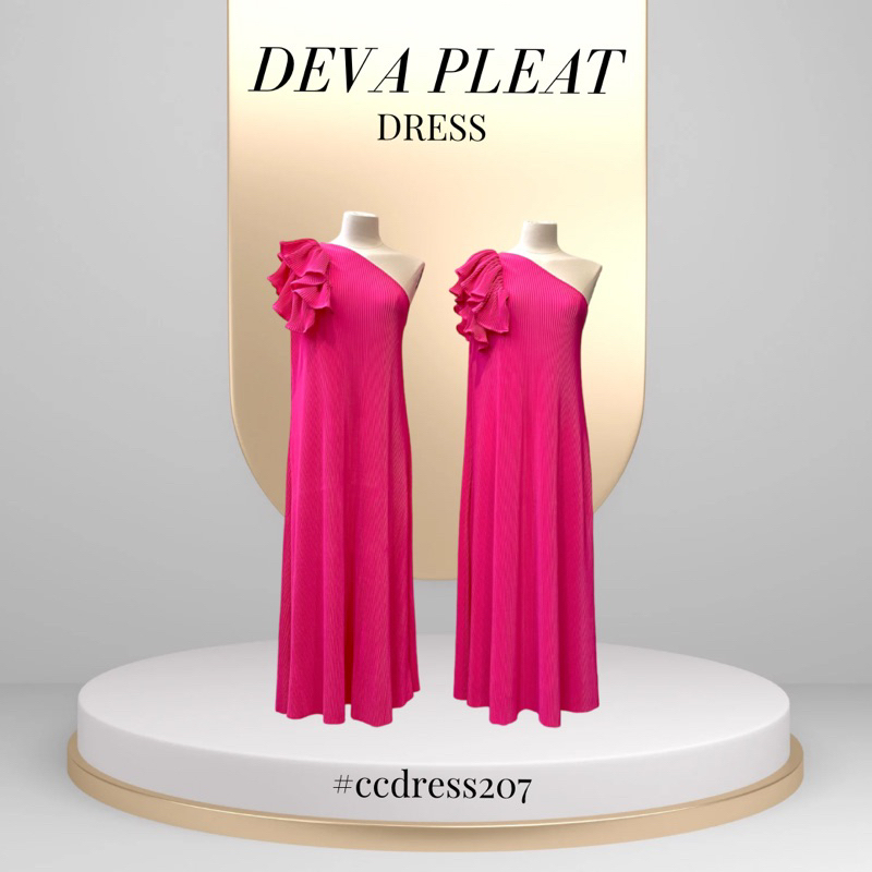 Chuuclothing Deva pleat dress [พร้อมส่ง] ลด 40% เหลือ 576 ฿ จาก 720฿