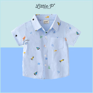 🌟🇹🇭 ส่งด่วน🌟 ใหม่ ! เสื้อเชิ้ตเด็กชาย เสื้อเด็กแขนสั้น อายุ​ 1-7 ปี By Little.P