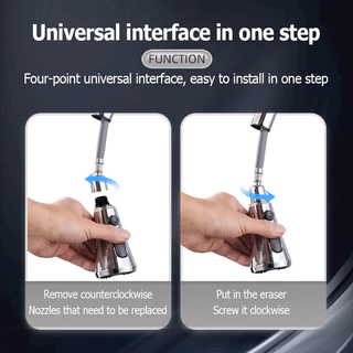หัวต่อก็อกน้ำ หัวก๊อก หัวฉีดสเปรย์ก๊อกน้ํา Faucet Connector For Faucets อเนกประสงค์ 3 โหมด