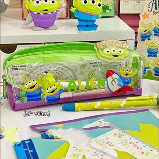 💚พร้อมส่ง!กระเป๋าดินสอ แบบใส ลายการ์ตูนtoy story ทอยสตอรี่ เอเลี่ยน สีเขียว จุของได้เยอะ ขนาดใหญ่